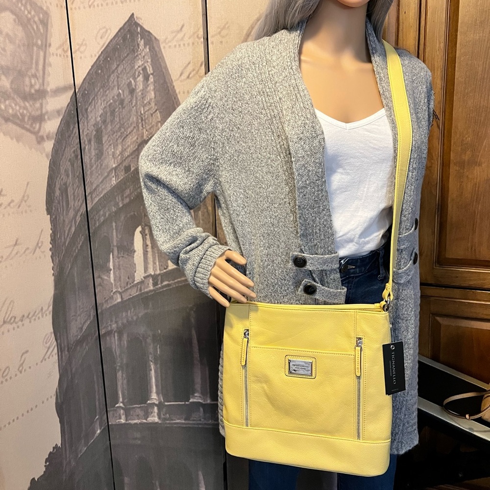Tignanello Large Crossbody in the color Canary.